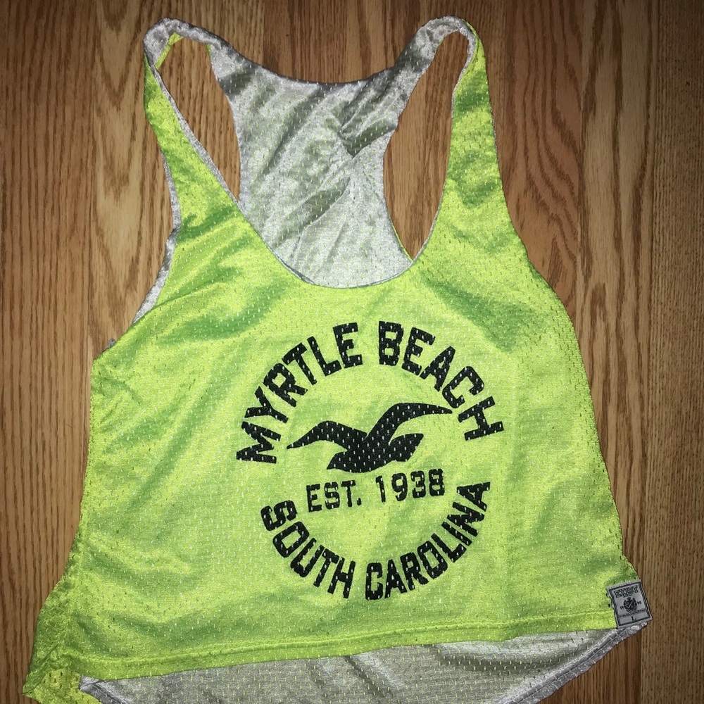 Neon Yellow MYRTLE BEACH Racer Back Pinnie
